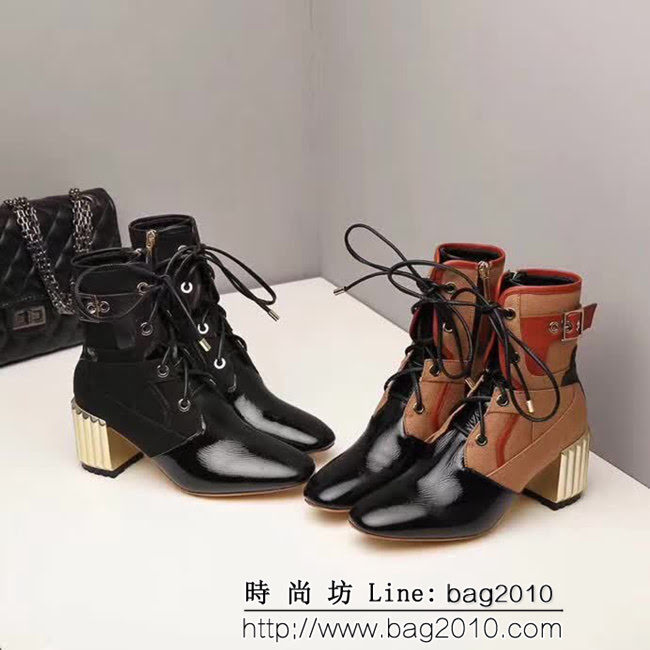 DIOR迪奧 新款靴子系列 軟牛漆皮+十字棉布 時尚短靴 QZS1404